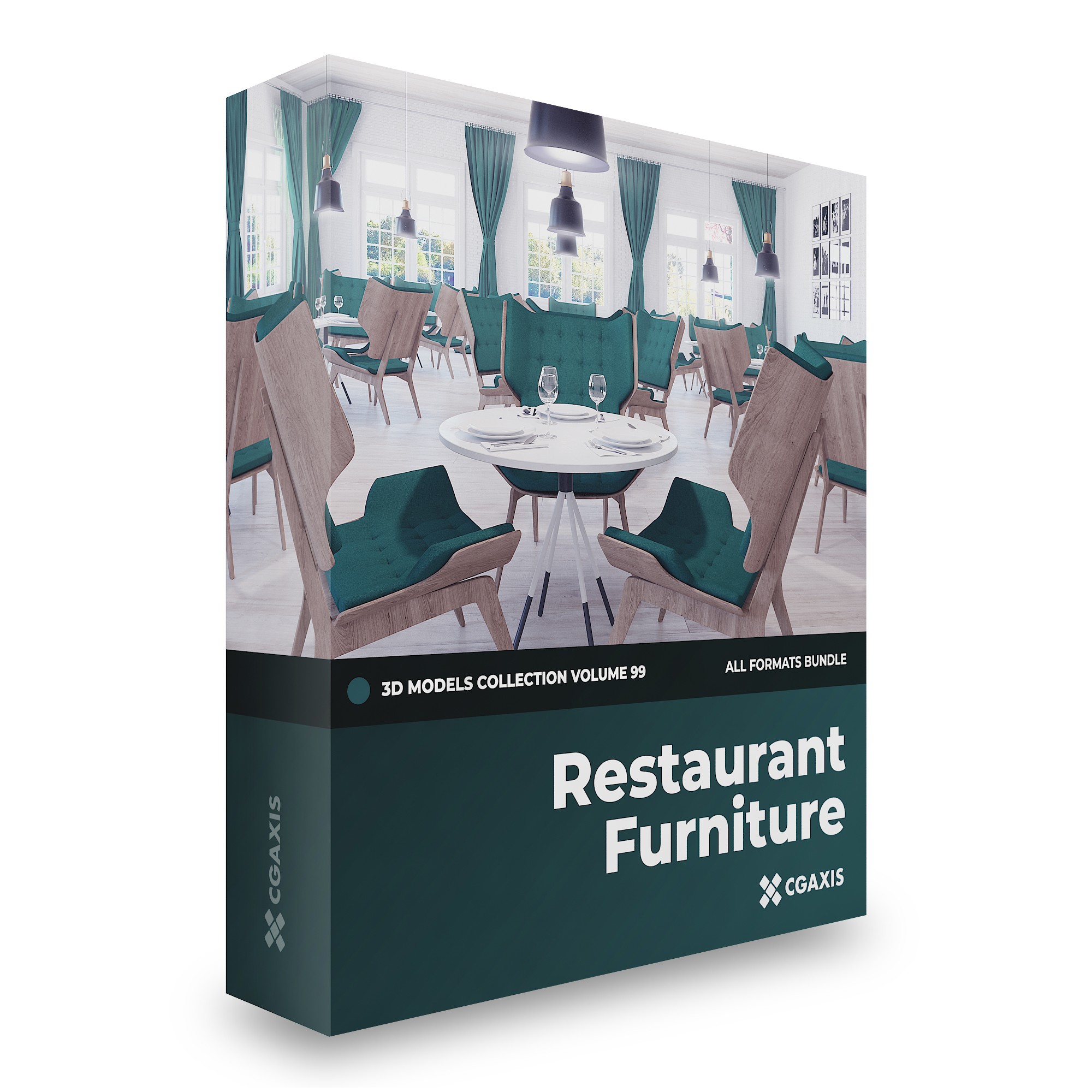 CGAxis Models Volume 99 Restaurant Furniture 餐厅家具3D模型