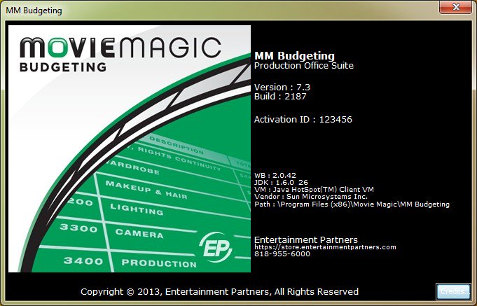『 Win +Mac 』Movie Magic Budgeting 7.3 + 教程实例 完美激活